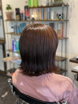 サロングロー(salonGLOW) ピンクベージュ外ハネボブ