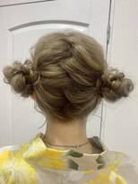 サイン(Sign) #ツインお団子 #浴衣ヘアアレンジ #ヘアセット