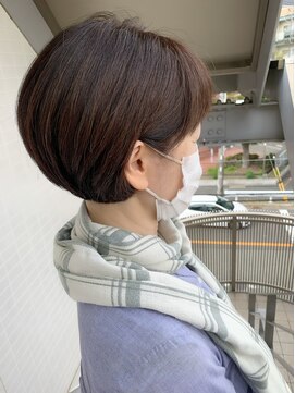 オーシャン(Ocean) [OCEAN Hair&Life藤原純] 丸みショートボブ×明るい白髪染め☆