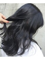 アクアオモテサンドウ(ACQUA omotesando)&nbsp;＊ブリーチなし就活カラー黒髪暗髪地毛風カラーブルーブラック