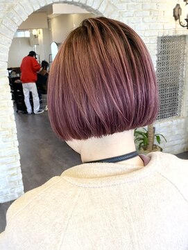 ルクスバイアフィナー(Luxo by Afinar) 【町田/Loxo by Afinar】ミニボブ×ピンクパープル*