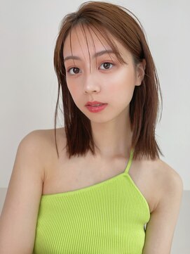 ハニーシブヤ(HONEY shibuya) シースルーバング×巻かないミディアム