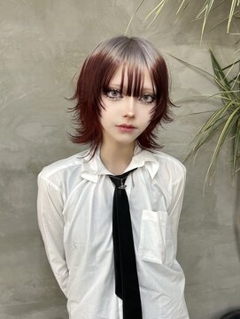 キイ 原宿 表参道(K.e.y) ルーツカラー/シャギーウルフ