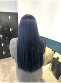 黒染め履歴からブリーチ一回ネイビー　stylist聖斗