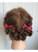 キッズ編み込みツインアレンジ