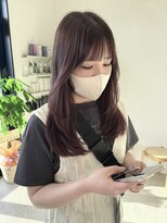 エメ 小山(Aimer)&nbsp;レイヤーカット/ラベンダーピンクベージュ/ブリーチ1回