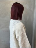 切りっぱなしボブレイヤーボブ透明感カラー髪質改小顔前髪