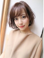 ノイ(noi) #noi_style ふんわりショートボブ×柔らかベージュカラー