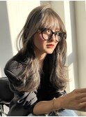 レイヤーカット艶カラー透明感カラーナチュラルハイライト