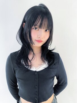 アイティーバイアルバム 八王子店(IT by ALBUM) ロング顔周りレイヤー前髪カット韓国ヘア_F0854