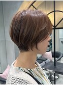 グランマッシュ/細めハイライト/ショート/白髪ぼかし/前髪/大宮