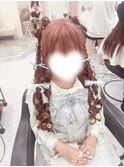 立体リボンハーフツイン
