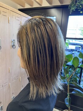 ベージュ×バレイヤージュ《西新/百道浜》頭皮ケア/つや髪