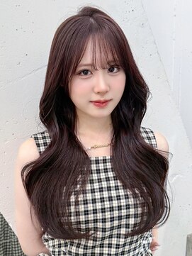 アイティーバイアルバム 八王子店(IT by ALBUM) 顔周りレイヤーロンググレージュ暗めカラー韓国ヘア_F21073