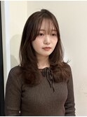 レイヤーカット/ミディアムレイヤー/顔まわりカット