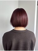 暖色カラーボブ