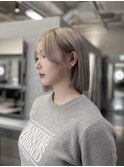 顔まわり/ハイトーンボブ/髪質改善トリートメント