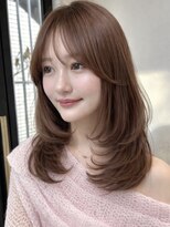 ナナローネス 渋谷(nana loness) 韓国風くびれレイヤー×シアーベージュ