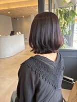 ベアーフルート 新潟店(BearFruit) 髪質改善カラー/ピンクラベンダーグレージュ/くびれボブ