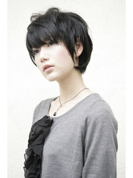 ジェンティーレ ヘアデザイン(Gentile Hair Design) シックで大人の雰囲気！黒髪ショートボブ！