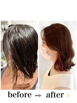 アイディール 心斎橋店(:ideal) 20代30代☆秋にお勧め☆深めピンクラベンダーでイヤリングカラー