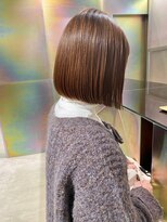 エムスラッシュ 表参道(M.SLASH)&nbsp;表参道/カットが上手い/ミルクティーブラウン/艶カラー/ボブ
