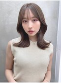 20代30代40代◎韓国ヘアー顔周りレイヤー青髪似合わせカットロブ