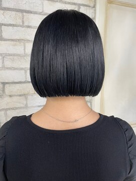 アイティーバイアルバム 下北沢店(IT by ALBUM) ボブブルーブラック_グレージュカラーボブウルフ_ba401791