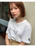 [代々木]ナチュラルピンクスイートAラインの甘辛ショートボブ