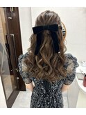 ハーフアップ