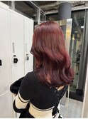 ブリーチなしダブルカラーで作るチェリーレッド