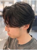 奈良men'sフェザーパーマフェザーショートウルフ