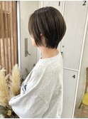 ショート×アッシュベージュ