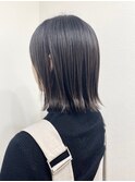 くびレイヤーグレーベージュニュアンスカラー白髪染め白髪ぼかし