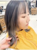フェイスフレーミング/ホワイトグレー/ミディアムヘア【横浜】k