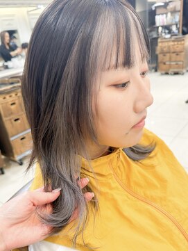 ネオリーブ チロル 横浜西口店(Neolive CiroL.) フェイスフレーミング/ホワイトグレー/ミディアムヘア【横浜】k