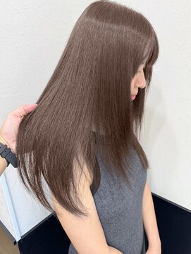 ラグナ(LAGUNA) ブリーチなしダブルカラー×ミルクティーグレージュ/ロング