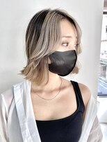 フォーク(FOLK)&nbsp;フェイスフレーミング_前髪インナーカラー_ブリーチダブルカラー