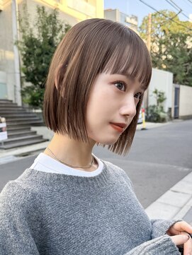 ガーデンヨコハマエスト(GARDEN YOKOHAMA est) レイヤーボブ ミディアムレイヤー デジタルパーマ 前髪 小顔