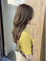 ニコリヘアワークス(nicori hair works)&nbsp;ロング×レイヤー×シフォンベージュ3