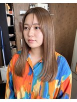 零秒女髪 千里丘店&nbsp;自然な艶と透明感の髪質改善セミロング艶髪美髪髪質改善カラー
