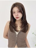 ワンカールできまる◎ワンホンレイヤー/ワンホンバング/韓国ヘア