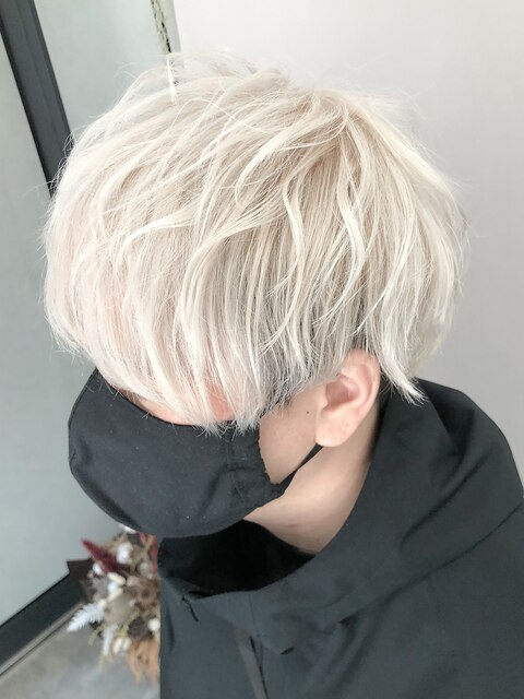 ホワイトアッシュ/シルバーアッシュ/シルバーカラー/MEN’S HAIR