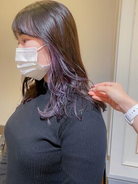 ネオリーブアイム 横浜西口店(Neolive aim) 【Neoliveaim 横浜】インナーカラー×ラベンダーカラー