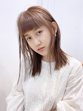 アルバム 銀座(ALBUM GINZA) ピンクベージュ_フェミニンロングダークアッシュ_28553