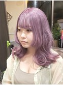 ★ピンクパープルヘアカラー★ミディアム【SOMEBRIDGE】