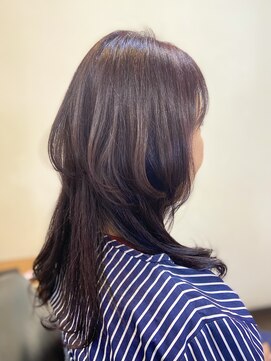 フィドルファドル(J Fidle Fadle) 大人ハイレイヤーカット+パープルカラー