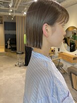 ノイカーム(noi Calm)&nbsp;ボブ　ミニボブ　縮毛矯正　ブラウンベージュ