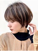30代40代大人女性/前髪ありショートボブ/ショートヘア/髪質改善