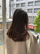 ディジョン(Dijon)&nbsp;韓国顔まわりレイヤーカットグレージュオリーブベージュブラウン